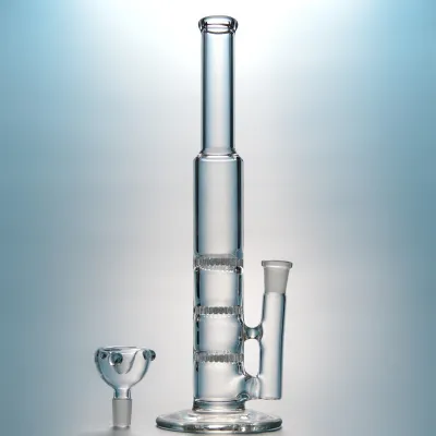 3 Arms Tree Glass Bongs 10 Inch Mini Oil Dab Rigs Clear Green Blue Colors 01