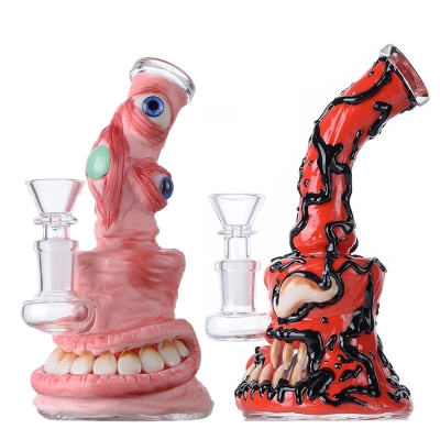 Cool Cheap Rose Red Bong Mini Animal Dab Rig Portable Showerhead Perc Water Pipe  01