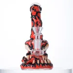 Cool Cheap Rose Red Bong Mini Animal Dab Rig Portable Showerhead Perc Water Pipe 