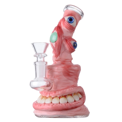 Cool Cheap Rose Red Bong Mini Animal Dab Rig Portable Showerhead Perc Water Pipe  02