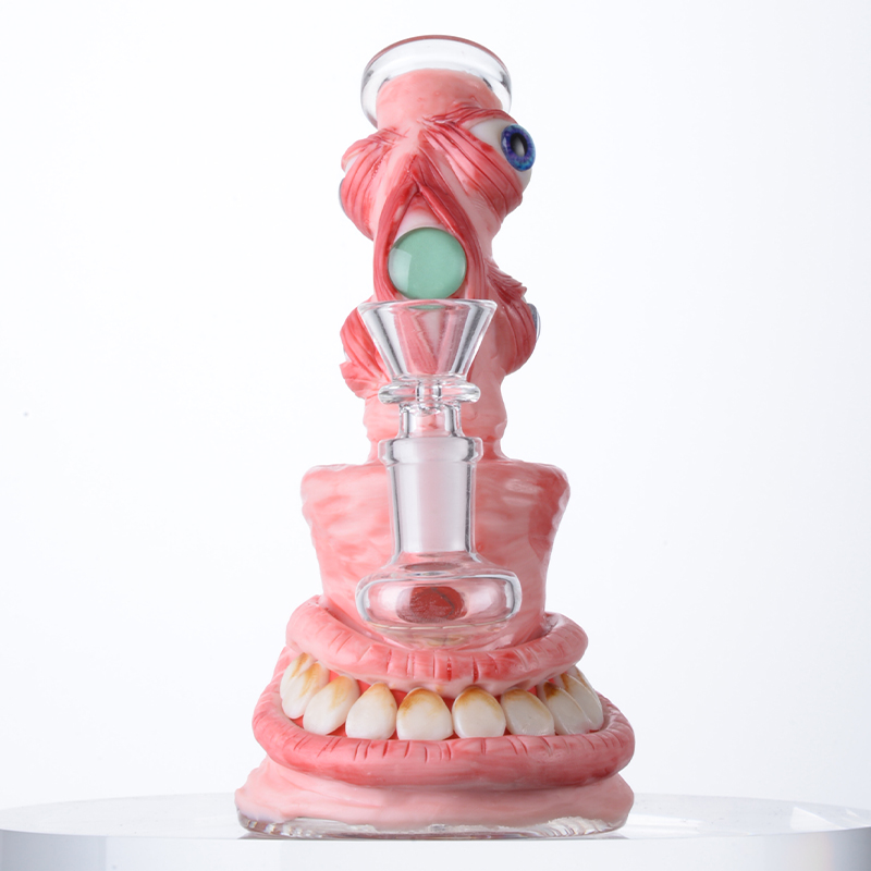 Cool Cheap Rose Red Bong Mini Animal Dab Rig Portable Showerhead Perc Water Pipe 