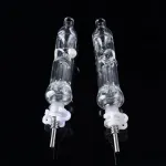 Water Cooled Nectar Collector Mini Glass Dad Straw W/ Titanium Nail & Inner Perc