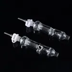 Water Cooled Nectar Collector Mini Glass Dad Straw W/ Titanium Nail & Inner Perc