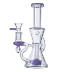 Mini Cheap Beaker Bong Glass Recycler Dab Rig Showerhead Perc Water Pipe