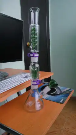 16 Inch 6 Arm-tree Perc Freeze Big Water Pipe Cool Glass Beaker Bong  review L