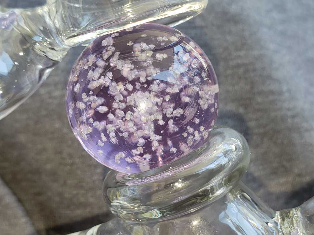 Cheap Glow In The Dark Spinning Ball Glass Bubble Bongs Showerhead Mini Dab Rigs  review 0