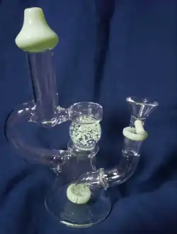 Cheap Glow In The Dark Spinning Ball Glass Bubble Bongs Showerhead Mini Dab Rigs  review kv_84 03