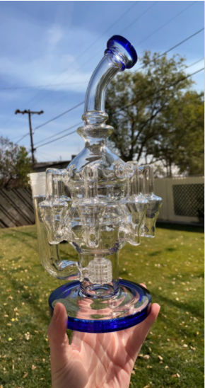 12 Inch Chandelier Glass Recycler Dab Rig Octopus Bong W/ Matrix Perc review 0