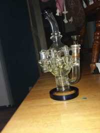 12 Inch Chandelier Glass Recycler Dab Rig Octopus Bong W/ Matrix Perc review 0