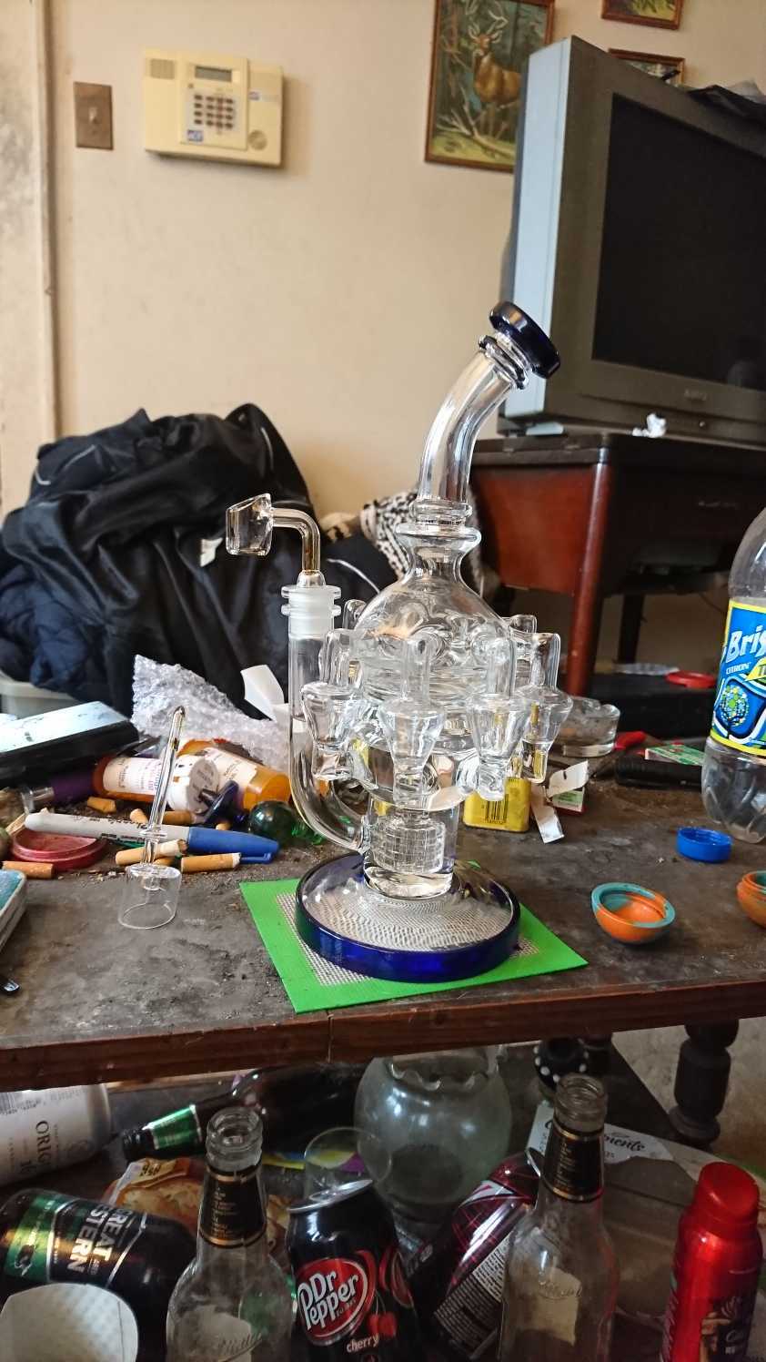 12 Inch Chandelier Glass Recycler Dab Rig Octopus Bong W/ Matrix Perc review 0