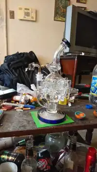 12 Inch Chandelier Glass Recycler Dab Rig Octopus Bong W/ Matrix Perc review 0