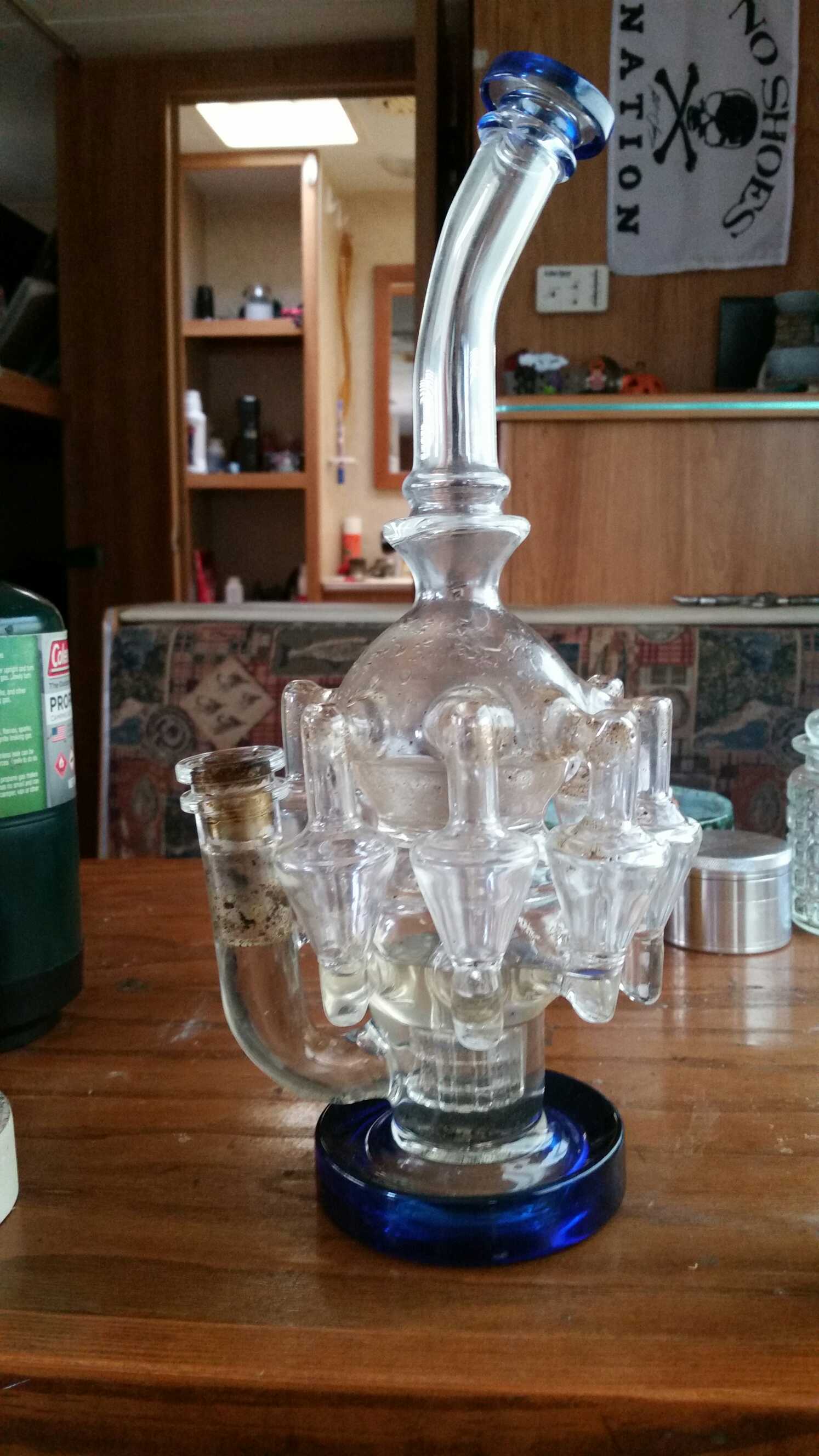 12 Inch Chandelier Glass Recycler Dab Rig Octopus Bong W/ Matrix Perc review 0