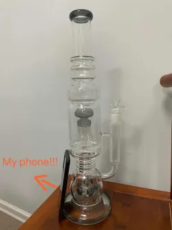 20 Inch Mushroon-Jellyfish Perc Black Big Bongs Thick Glass Huge Water pipe review koberry