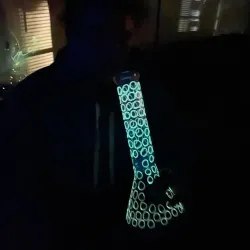 Glow In The Dark Thick Glass Beaker Bong Purple Big Water Pipe W/ Ice Pinch review Yama 02
