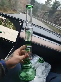 16 Inch Blue Bubble Water Pipes Double Tree Perc Big Heady Glass Bongs W/ Ice Catcher review 0