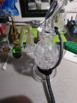 Best Faberge Egg Dab Rig Swiss showerhead Perc Clear Glass Bong Waterpipe review Alexis Bush
