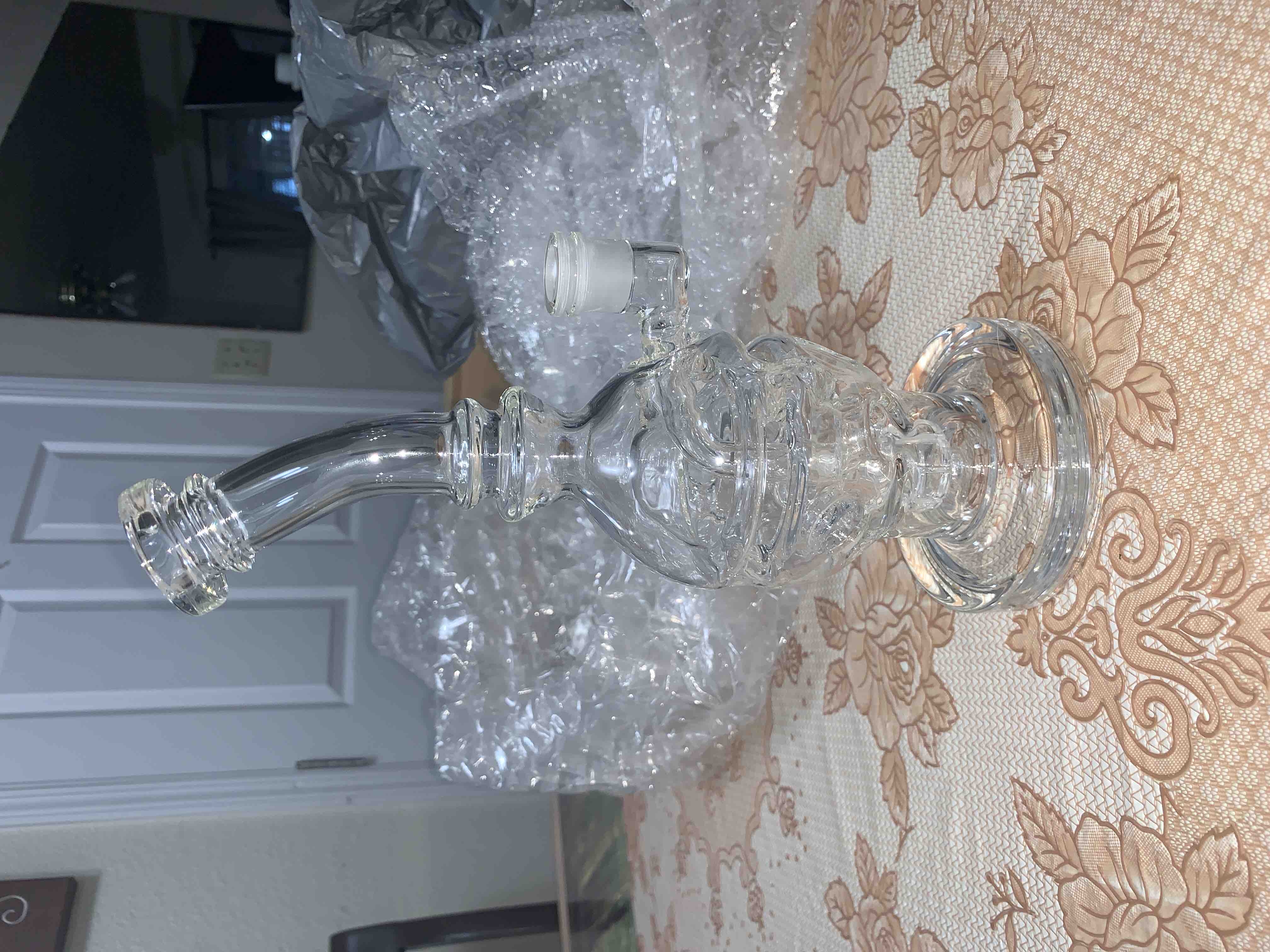 Best Faberge Egg Dab Rig Swiss showerhead Perc Clear Glass Bong Waterpipe review Yam