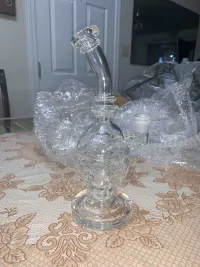 Best Faberge Egg Dab Rig Swiss showerhead Perc Clear Glass Bong Waterpipe review 0