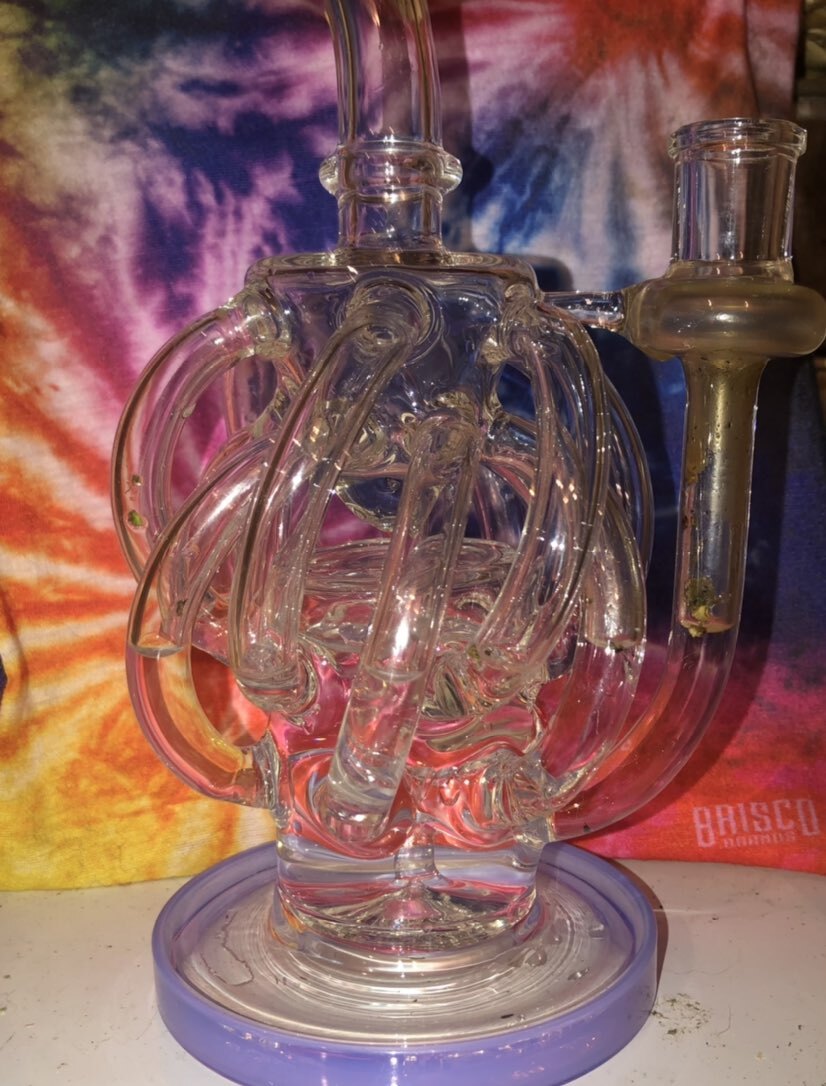 Best 12 Tubes Waterfall Glass Recycler Bongs Vortex Cyclone Dab Rigs  review 0