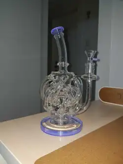 Best 12 Tubes Waterfall Glass Recycler Bongs Vortex Cyclone Dab Rigs  review zarrra