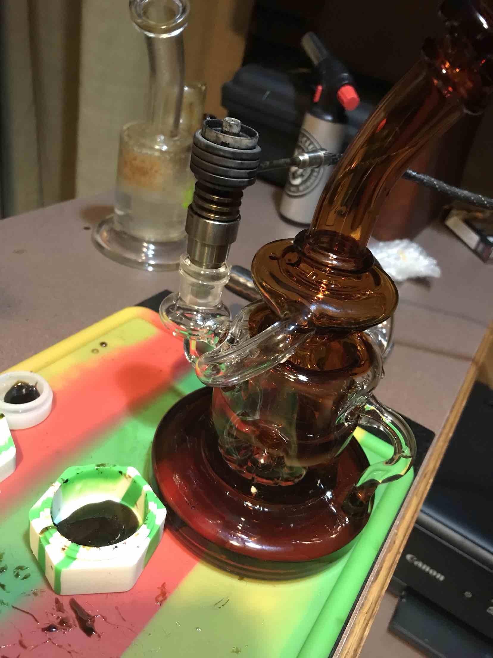 Best Tornado Klein Recycler Bongs Showerhead Perc Heady Glass Oil Dab Rigs review 0