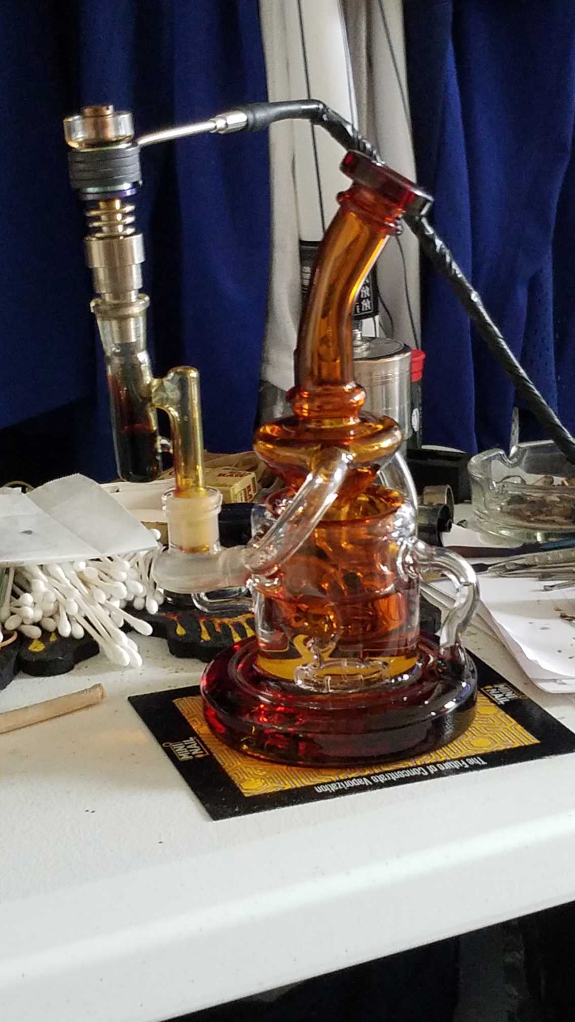 Best Tornado Klein Recycler Bongs Showerhead Perc Heady Glass Oil Dab Rigs review kooltap827 01