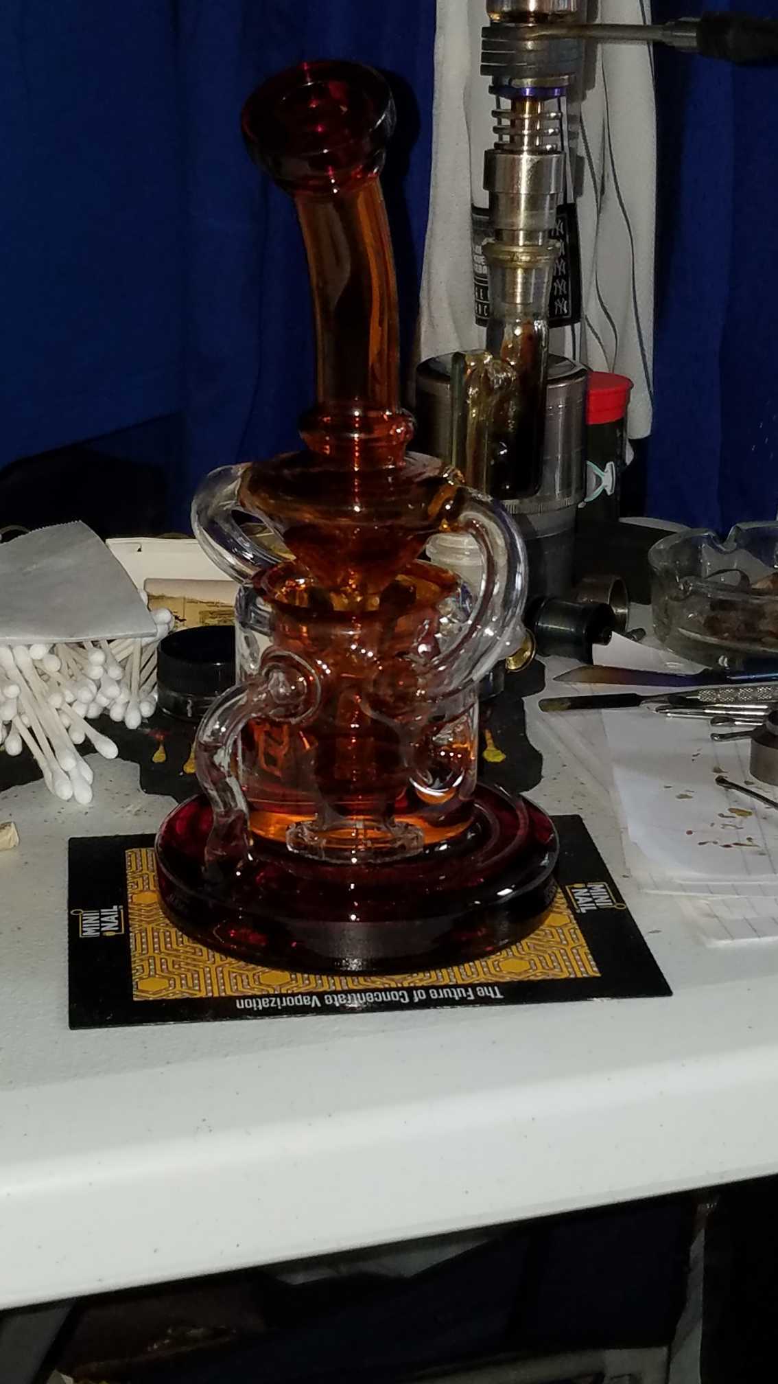 Best Tornado Klein Recycler Bongs Showerhead Perc Heady Glass Oil Dab Rigs review kooltap827 02