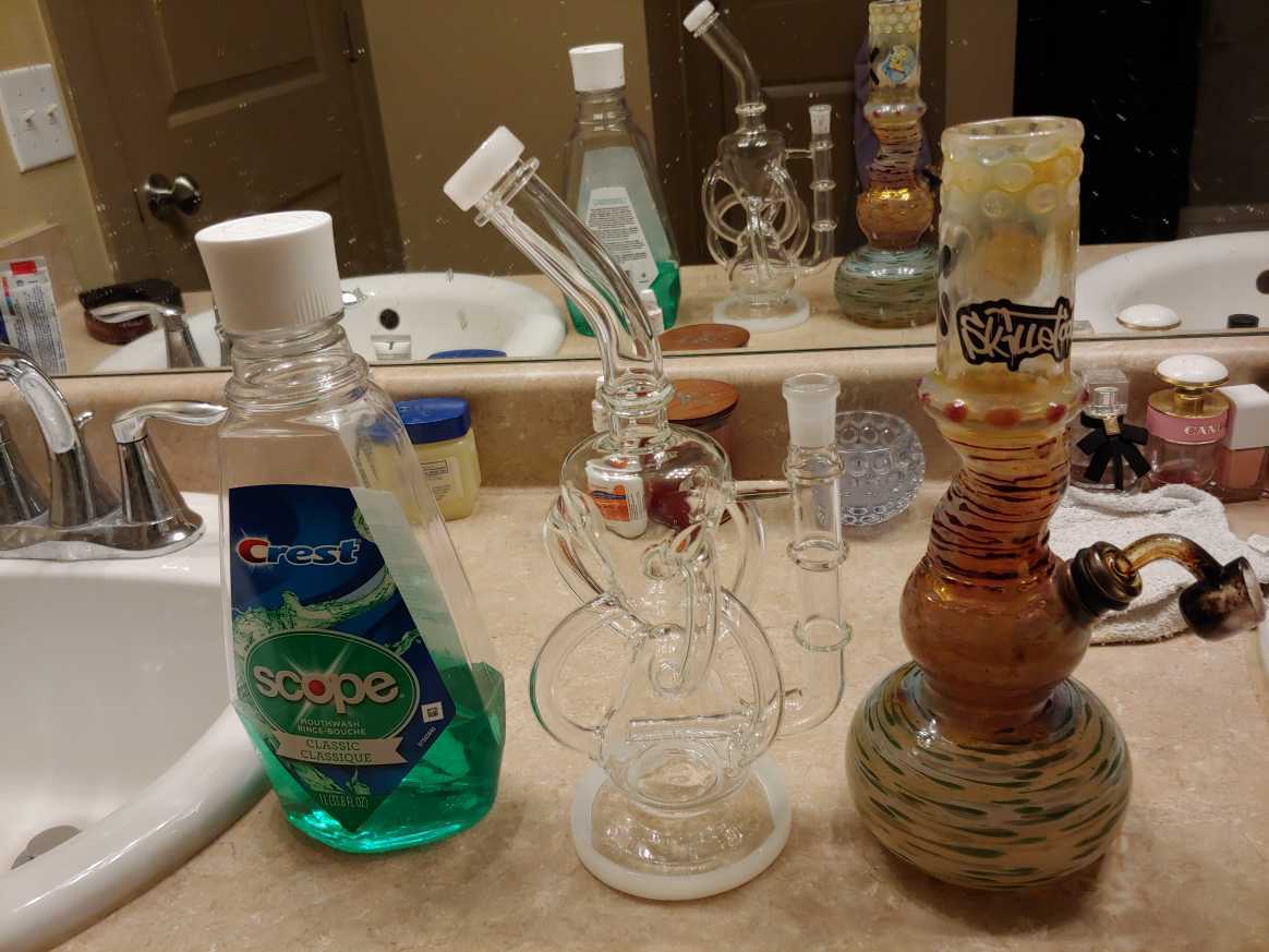 Cool Clear Glass Recycler Bong Inline Perc Water Pipe Dab Rig review 0