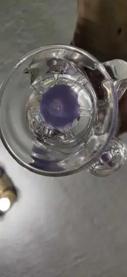 Best Double Recycler Bong Dab Rig Sprinkler-Propeller Perc Green Glass Water Pipe review AJ Surf 03