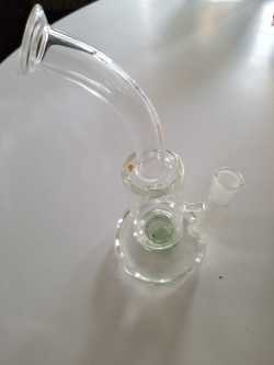 Cheap 10 Inch Tornado Cyclone Bong Clear Glass Dab Rig Turbine Perc Water Pipe review David