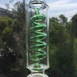 Cool Freeze Pipe Beaker Bong Coil Perc Green Glass Waterpipe review nanna