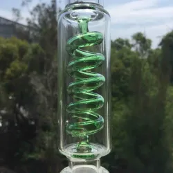 Cool Freeze Pipe Beaker Bong Coil Perc Green Glass Waterpipe review nanna