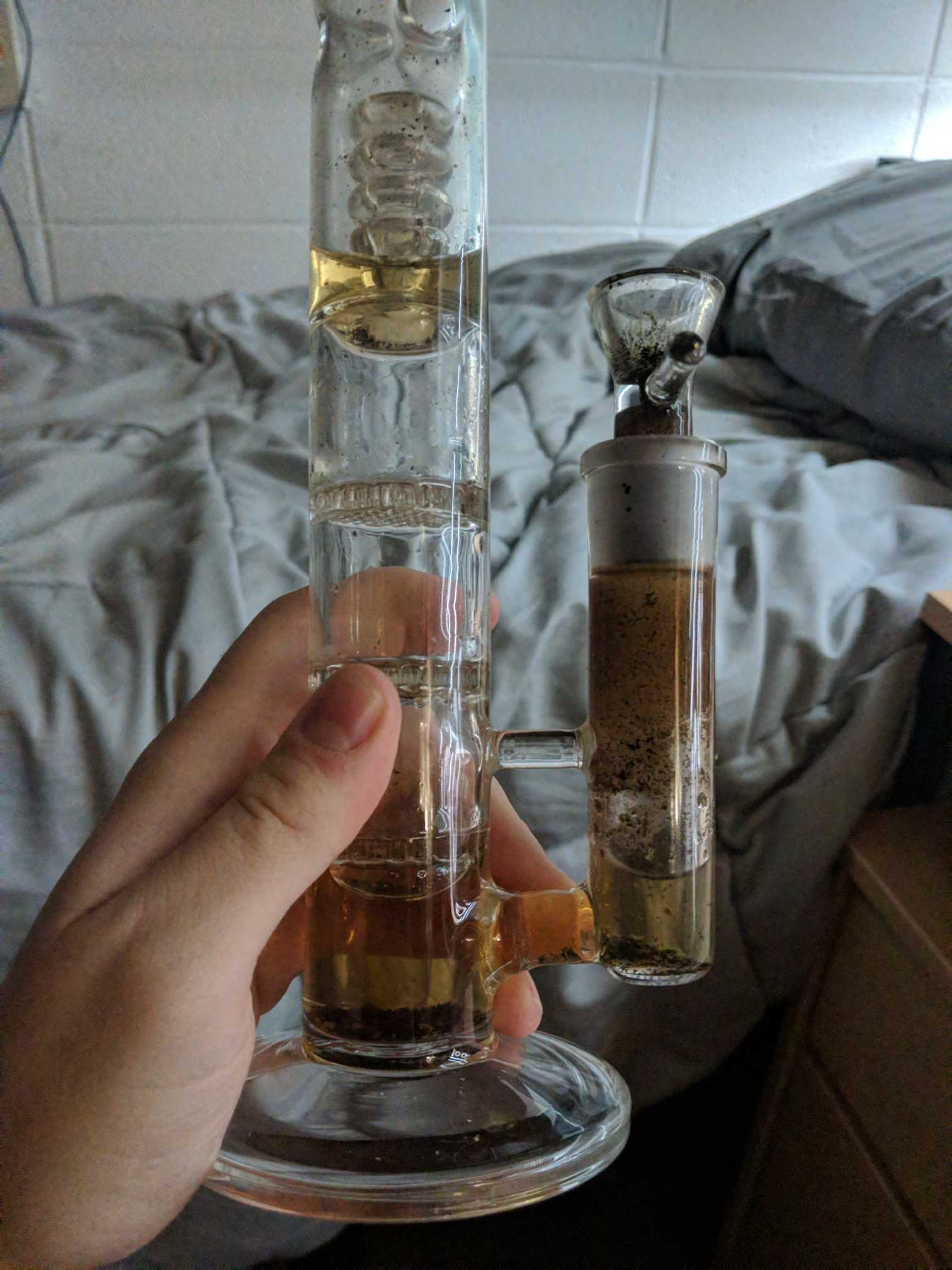 12 Inch Cheap Straight Tube Clear Bongs Triple Honeycomb Perc Glass Water Pipes review 0