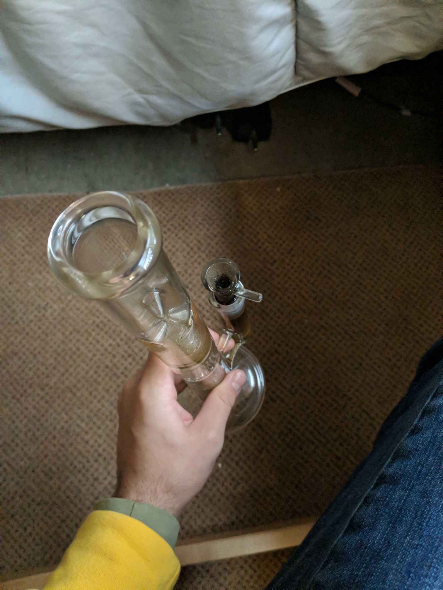 12 Inch Cheap Straight Tube Clear Bongs Triple Honeycomb Perc Glass Water Pipes review 1