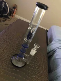 12 Inch Cheap Straight Tube Clear Bongs Triple Honeycomb Perc Glass Water Pipes review Anye