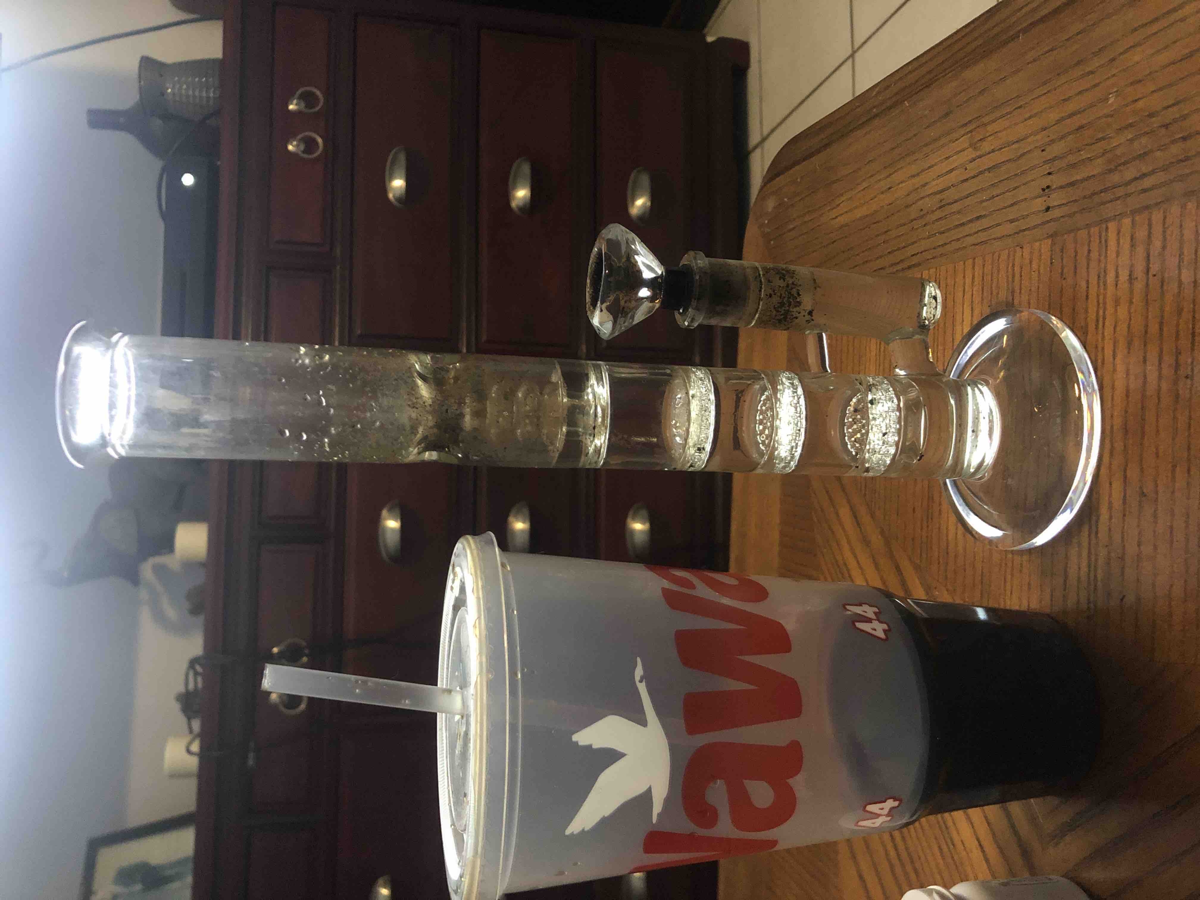 12 Inch Cheap Straight Tube Clear Bongs Triple Honeycomb Perc Glass Water Pipes review 0