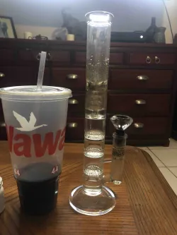 12 Inch Cheap Straight Tube Clear Bongs Triple Honeycomb Perc Glass Water Pipes review Ceven