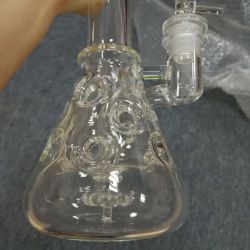 10 Inch Faberge Egg Swiss Perc Clear Glass Beaker Bongs Showerhead Best Small Mini Dab Rigs review Kella 01