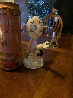 Cheap Glass Bubbler Beaker Bong Portable Dab Rig Donut Water Pipe W/ Showerhead Perc review Aadan Cock