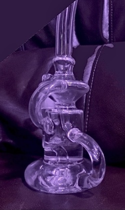 8 Inch Cheap Klein Recycler Dab Rig Clear Glass Bong Water Pipe review jcath