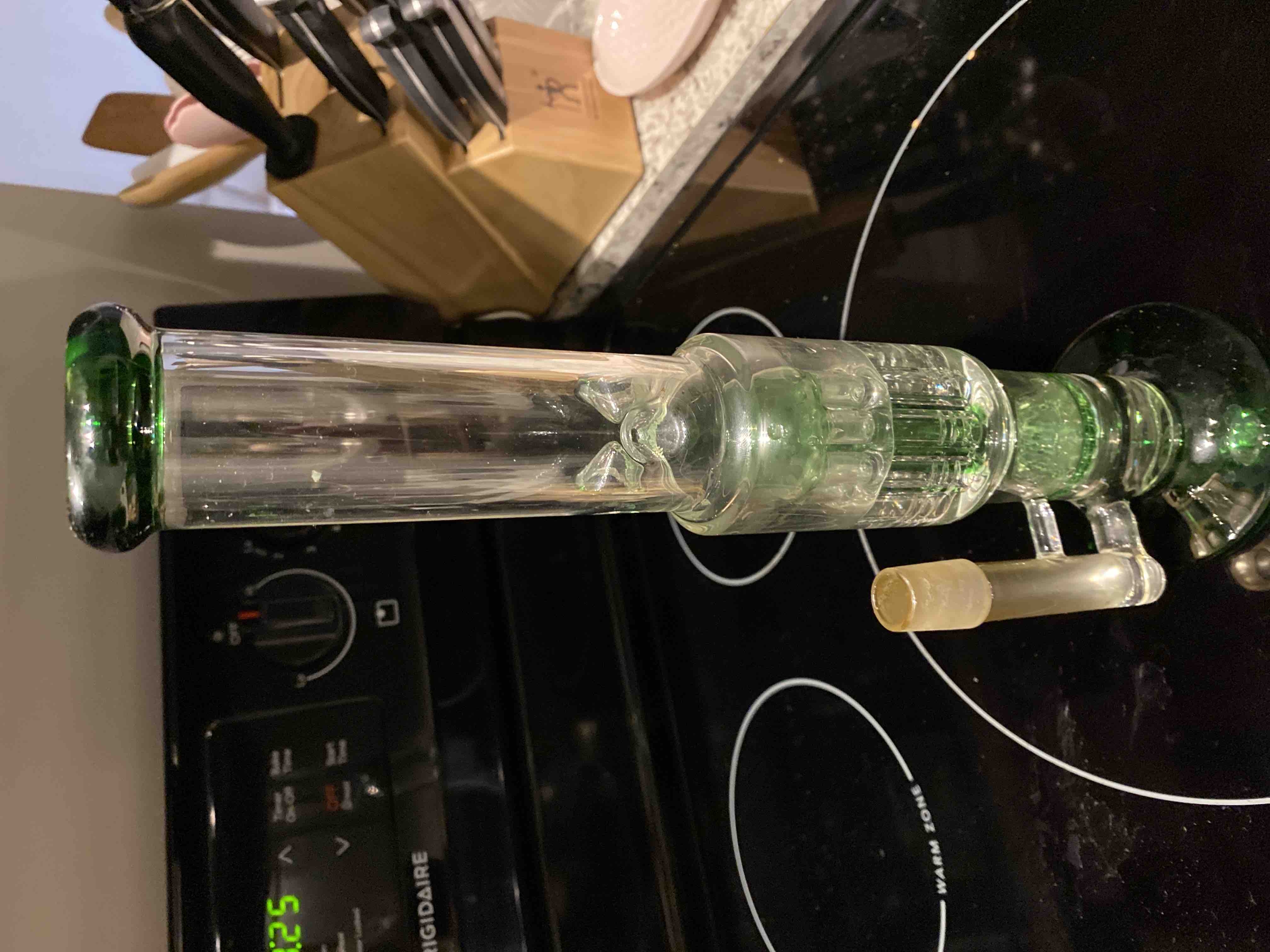 12 Inch Cheap Bong Blue Glass Straight Water Pipe 8 Arms Tree Honeycomb Perc Dab Rig review 1