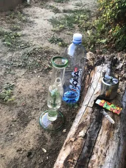 12 Inch Cheap Bong Blue Glass Straight Water Pipe 8 Arms Tree Honeycomb Perc Dab Rig review ultimat