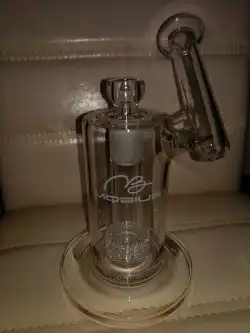 Best Cheap Mobius Sidecar Bubbler Bongs Clear Glass Matrix Perc Oil Dab Rigs review hanna