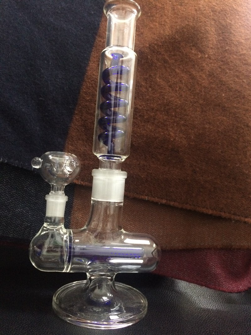 Cool Freeze Pipe Bong Inline-Coil Perc Green Blue Glass Water Pipes for Sale review 0