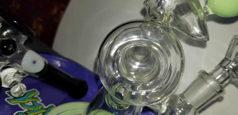 8 Inch Glass Beaker Bong Recycler Dab Rig Sidecar Bubbler Donut Showerhead Perc Water Pipe review 1