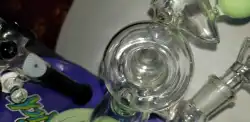 8 Inch Glass Beaker Bong Recycler Dab Rig Sidecar Bubbler Donut Showerhead Perc Water Pipe review Tian Luo Tang 02