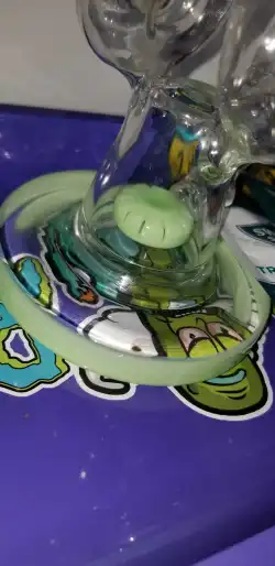 8 Inch Glass Beaker Bong Recycler Dab Rig Sidecar Bubbler Donut Showerhead Perc Water Pipe review Tian Luo Tang 03