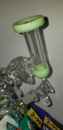 8 Inch Glass Beaker Bong Recycler Dab Rig Sidecar Bubbler Donut Showerhead Perc Water Pipe review Tian Luo Tang 04