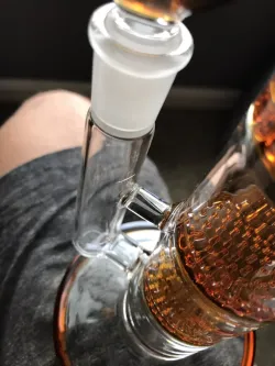 10 Inch Straight Cheap Bong Triple Honeycomb Perc Dab Rig Green Blue Glass Water Pipe review Michael_1465259649343 02