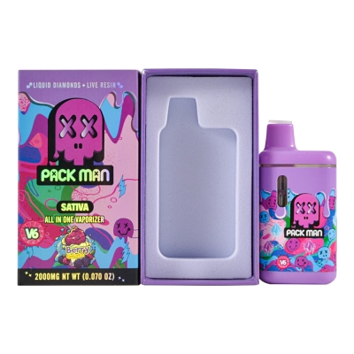 500pcs/case USA Stock Packman v6 2g Empty Disposable Vape Led Screen Wholesale 02